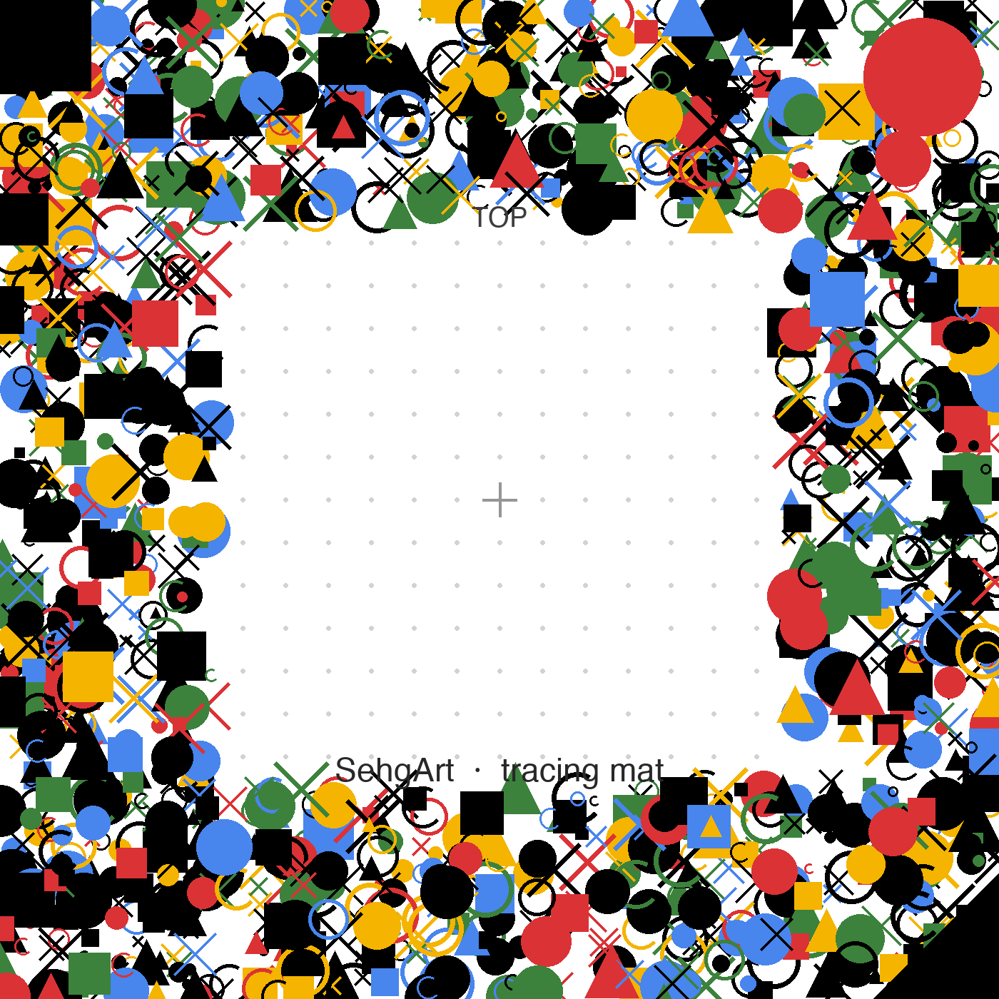 The printable SehgArt trace-marker mat.